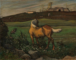 Cavallo giallo - Nils Kreuger — vista dell’opera