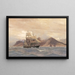 Un navire in mare - Nils Severin Lynge Hansteen — quadro incorniciato alla parete