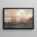 Navi in mare - Nils Severin Lynge Hansteen — quadro incorniciato alla parete