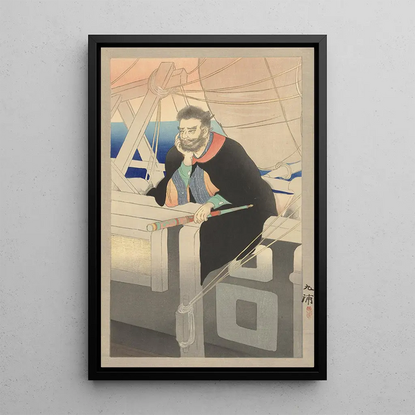 Capitaine sur un navire - Noda Kyōhō — quadro incorniciato alla parete