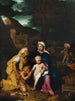 La Sainte Famille avec sainte Élisabeth et l'enfant Jean-Baptiste - Noël Nicolas Coypel — vista dell’opera