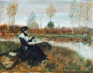 Norbert Goeneutte - Elegant Company On The Riverbank.webp