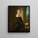 Ritratto di una giovane donna con rose - Norbert Schrödl — quadro incorniciato alla parete