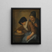 Interno con un uomo e una donna che fumano - Norbert van Bloemen — quadro incorniciato alla parete