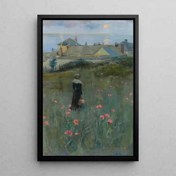 Coquelicots - Norman Garstin — quadro incorniciato alla parete