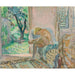 Riproduzione del dipinto Nu Assis Sur Un Canapé Près De La Fenêtre - Henri Lebasque
