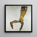 Nu maschile seduto autoritratto - Egon Schiele — quadro incorniciato alla parete