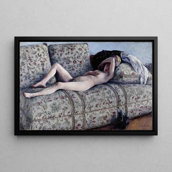 Nu sur un canapé - Gustave Caillebotte | Reproduction Tableau Décoration murale affiche copie