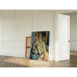Nude, Sitting on the Couch - Edvard Munch | Reproduction Tableau Décoration murale affiche copie