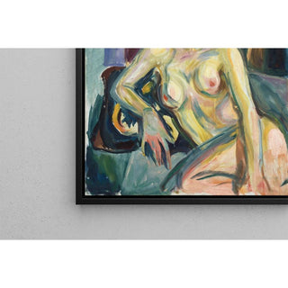 Nude, Sitting on the Couch - Edvard Munch | Reproduction Tableau Décoration murale affiche copie