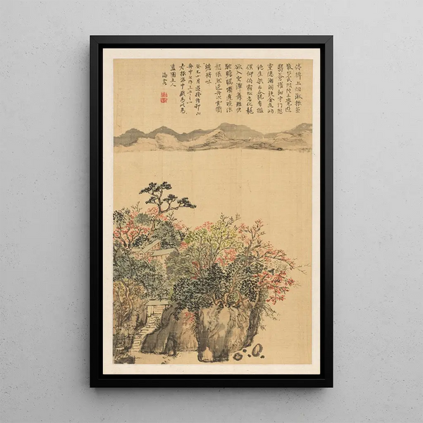 Paesaggio - Nukina Kaioku — quadro incorniciato alla parete