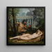 Nymphe e satiro - Adolphe-Alexandre Lesrel — quadro incorniciato alla parete