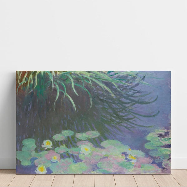 Riproduzione del dipinto Ninfee con riflessi di erbe alte - Claude Monet