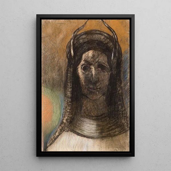 Figura cornuta - Odilon Redon — quadro incorniciato alla parete