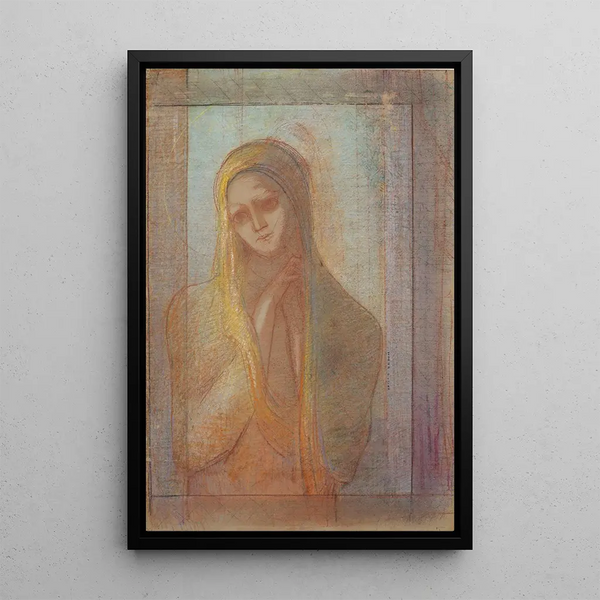 La Souffrance - Odilon Redon — quadro incorniciato alla parete