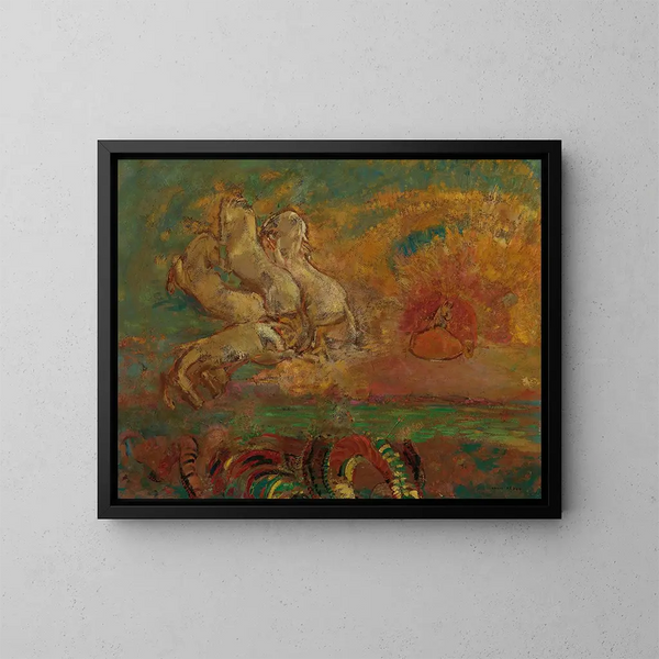 Il Carro di Apollo e il Drago - Odilon Redon — quadro incorniciato alla parete