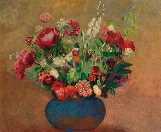 Odilon Redon - Pavots Et Oeillets De Pote Dans Un Vase Bleu.webp