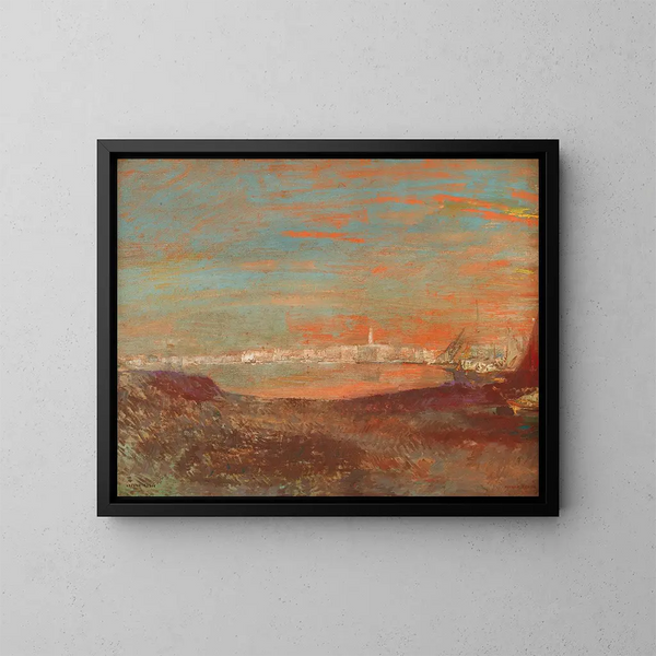 Paesaggio italiano - Odilon Redon — quadro incorniciato alla parete