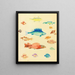 Poissons - Odilon Redon — quadro incorniciato alla parete