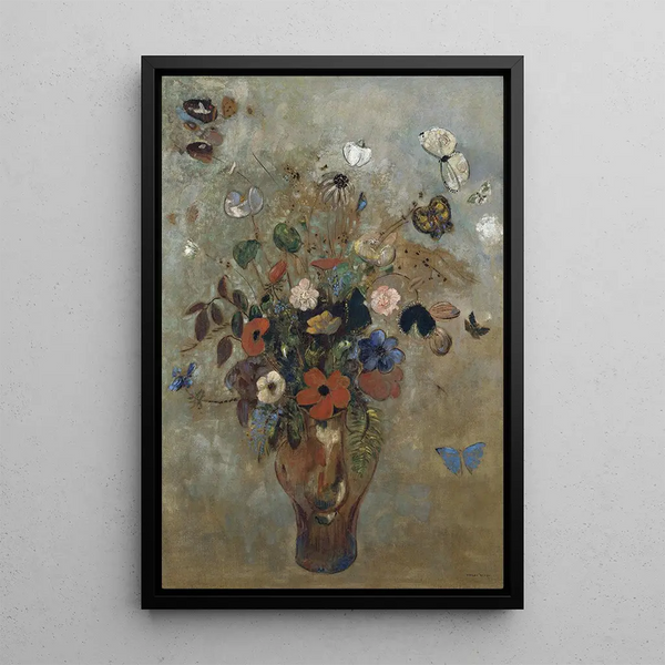 Nature morte avec fleurs - Odilon Redon — quadro incorniciato alla parete