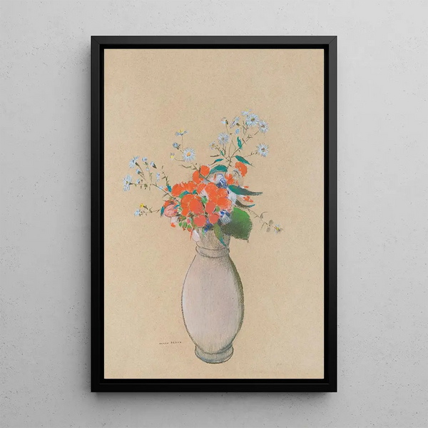 Vase di fiori - Odilon Redon — quadro incorniciato alla parete