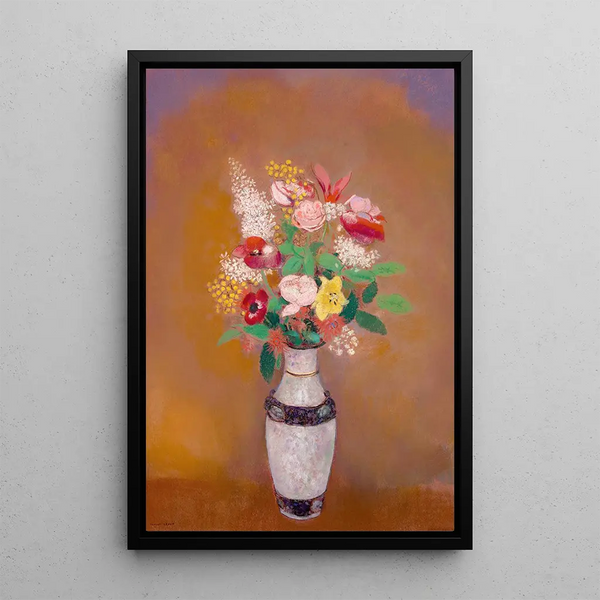 Vase di fiori - Odilon Redon — quadro incorniciato alla parete