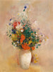 Vaso di fiori su sfondo rosa - Odilon Redon — vista dell’opera