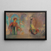 Donna in un'arcata gotica, donna con fiori - Odilon Redon — quadro incorniciato alla parete