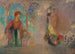 Donna in un'arcata gotica, donna con fiori - Odilon Redon — vista dell’opera