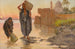 Vista di due portatori d'acqua vicino a una moschea - Odoardo Toscani — vista dell’opera