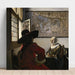 Riproduzione del dipinto Ufficiale e figlia che ride - Johannes Vermeer