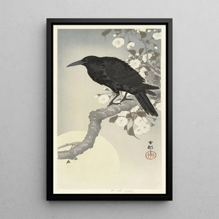 Ohara Koson - Crow at full moon.webp