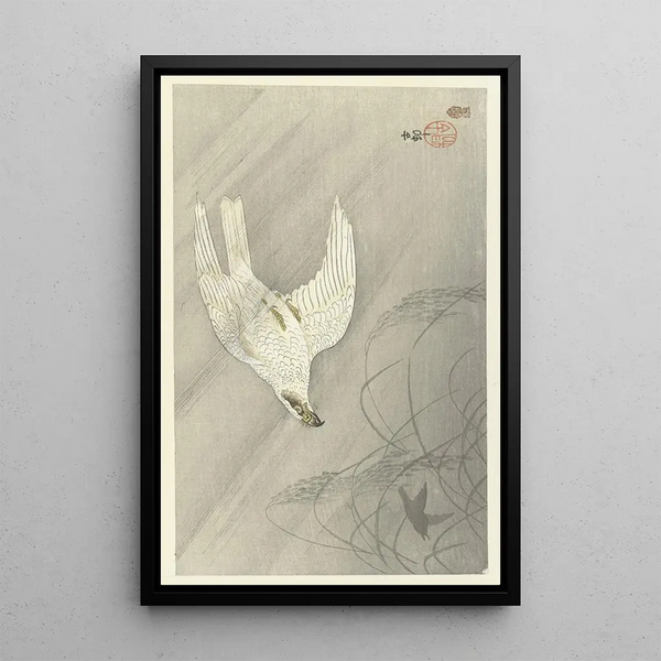 Faucon chasseur - Ohara Koson — quadro incorniciato alla parete