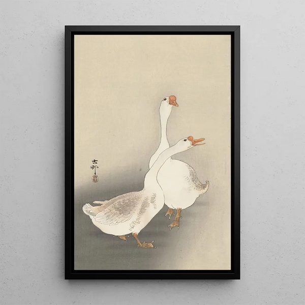 Due oche - Ohara Koson — quadro incorniciato alla parete