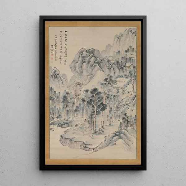 Temple Shrinji - Okada Beisanjin — quadro incorniciato alla parete