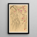 Fleurs de pêcher et saules - Okada Hankō — quadro incorniciato alla parete