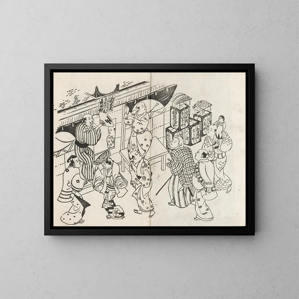 Yakusha ezukushi Pl1 - Okumura Masanobu — quadro incorniciato alla parete