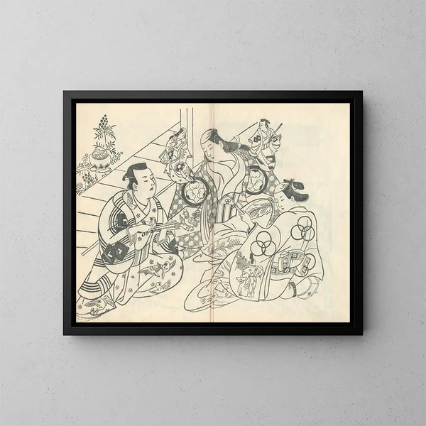 Yakusha ezukushi Pl3 - Okumura Masanobu — quadro incorniciato alla parete