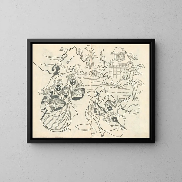 Yakusha ezukushi Pl4 - Okumura Masanobu — quadro incorniciato alla parete