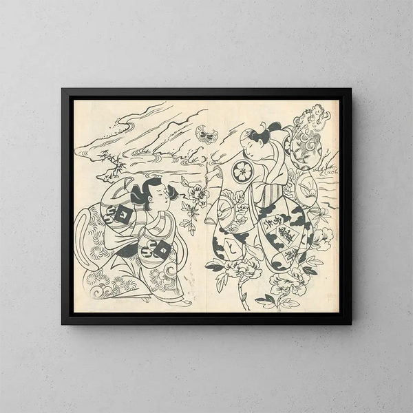 Yakusha ezukushi Pl5 - Okumura Masanobu — quadro incorniciato alla parete