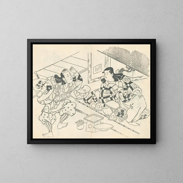 Yakusha ezukushi Pl9 - Okumura Masanobu — quadro incorniciato alla parete