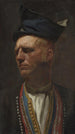 Portrait d'un fermier de Setesdal Studio per Combat dans une vieille ferme - Olaf Isaachsen — vista dell’opera