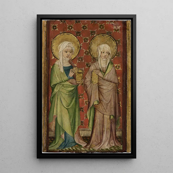 Deux des trois Marie au sépulcre - Maître ancien des porte de garde-robe d'Aix-la-Chapelle — quadro incorniciato alla parete