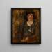 Ritratto di una dama con collana - Olga Boznańska — quadro incorniciato alla parete