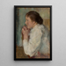 Portrait d'une dame de profil - Olga Boznańska — quadro incorniciato alla parete