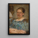 Portrait d'une femme en blouse bleue - Olga Boznańska — quadro incorniciato alla parete