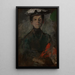 Autoportrait avec des fleurs - Olga Boznańska — quadro incorniciato alla parete
