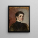 Autoritratto (conflitto di casi) - Olga Boznańska — quadro incorniciato alla parete
