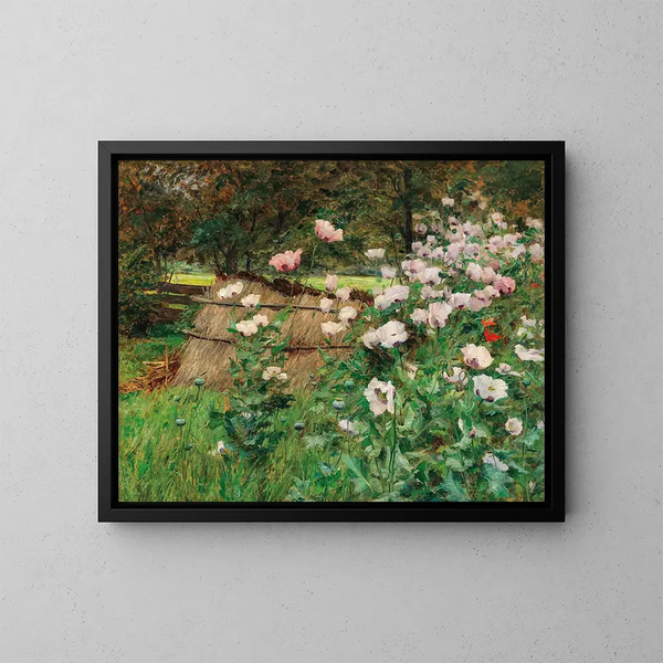 Nel giardino orticolo - Olga Wisinger-Florian — quadro incorniciato alla parete