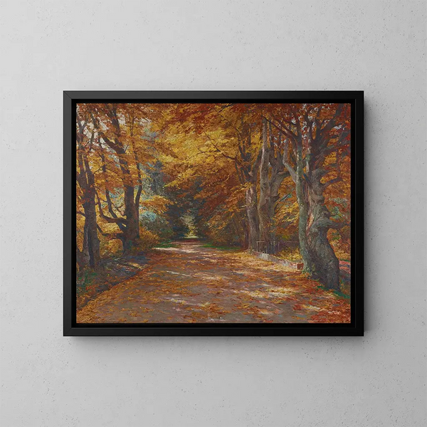 Allée del Prater in autunno - Olga Wisinger-Florian — quadro incorniciato alla parete